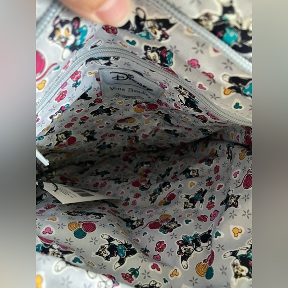 Vera Bradley Disney Triple Zip Hipster Playful Figaro Cat Crossbody Bag, NWT - Picture 5 of 8